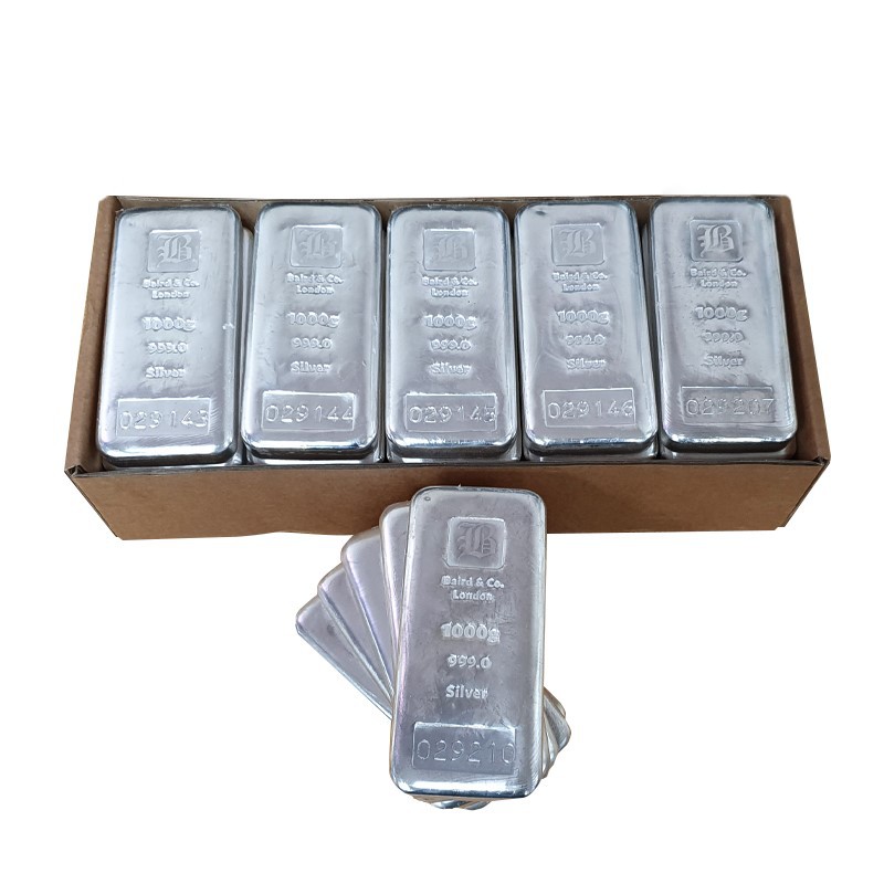 STORAGE ONLY - 25 x 1 Kilogram Silver Bar Bundle - VAT FREE